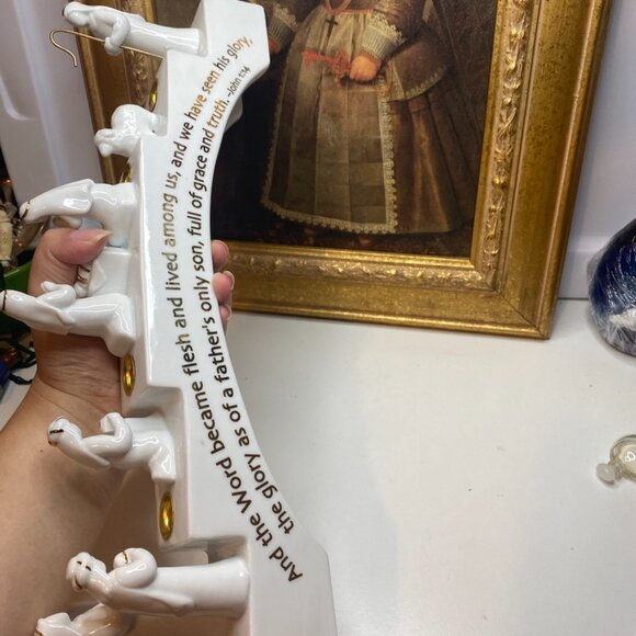 2004 Abbey Press Full Nativity Scene Candle Holder Bridge John 1:14 - Picture 6 of 11